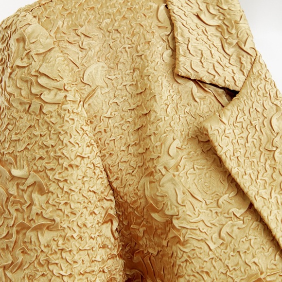 Ribkoff gold crinkled blazer / approx 8 - Picture 7 of 7